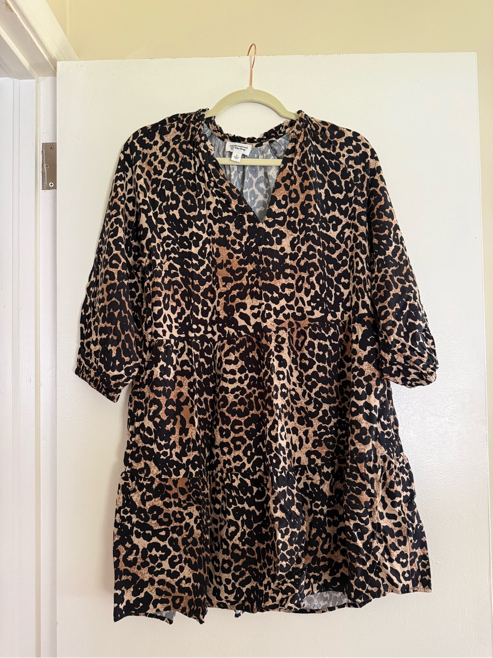 Leopard babydoll casual dress